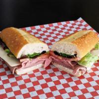 Roast Beef Cold Cut Sandwich · With spring mixed greens, tomato, Swiss, mayonnaise and dijon mustard