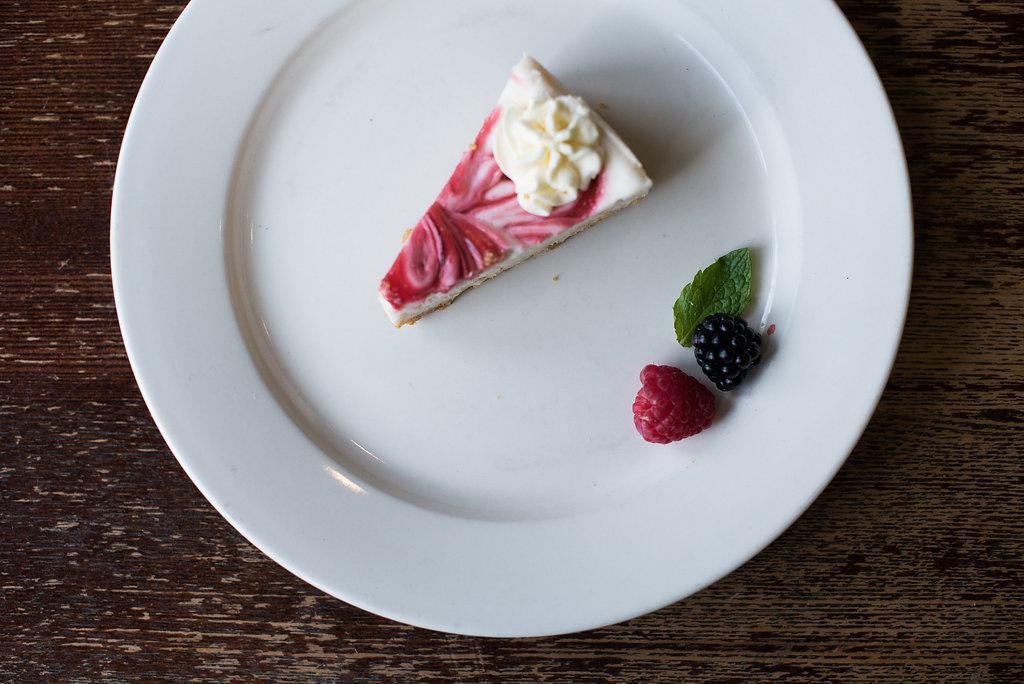 Vegan Raspberry Cheesecake · Ask your server for today's selection