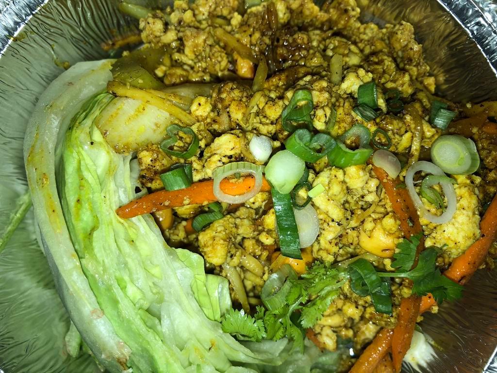 Thai Minced Chicken · Minced chicken, cashew nuts and side of lettuce. Must try!