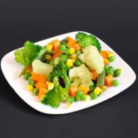 Catering Mixed Steamed Veggies · Half tray. Serves 8-10.