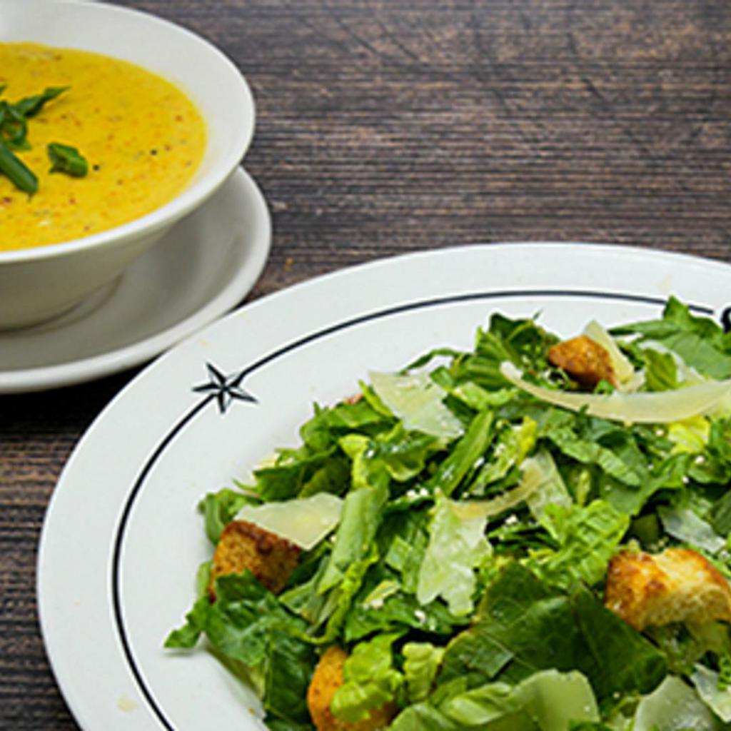 Homemade Soup of the Day & Salad · Caesar or house salad.