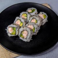 California Roll · Crab-meat, avocado, cucumber and roasted black&white sesame.
