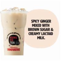 Ginger Milk · Spicy ginger swirled with brown sugar and creamy Lactaid milk. Sweet and Spicy.