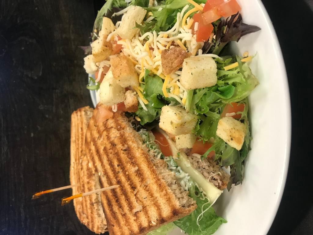 Gran's Tuna Sandwich · Tuna salad with sliced tomato, lettuce, sprouts, and Jack cheese on your choice of sourdough, wheat, or croissant.