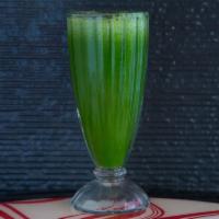 Super Greens Juice · Kale, spinach, green apple, celery, cucumber and lemon. 