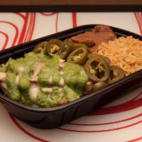 44. Strength Plate · Chicken, low-fat pepper jack, jalapenos, pinto mash and brown rice served with Al Horno sauc...