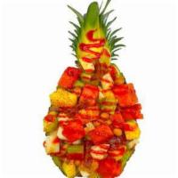 Piña Loka · pineapple, watermelon, cucumber, jicama, mango, crunchy peanuts, tamarind candy, lime, chamo...