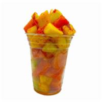Fruit Cup · diced orange, cucumber, jicama, watermelon, pineapple, mango, lime, hot sauce, tajin