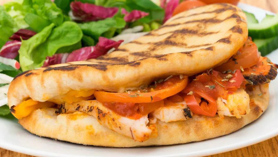 Chicken and Mozzarella Panini · Grill chicken breasts brushed with olive oil, rosemary, and garlic powder. Add sliced tomato, mozzarella, and Italian dressing to press a panini on Italian bread slices.
