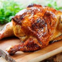 Whole Chicken Only · Whole chicken serves with 4 oz. the signature hot green sauce.
