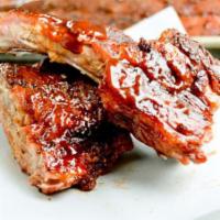 1/2 Baby Back Rib Only · Slow-cooked baby back rib seasoned and cooked by Jason's own Texas-style recipe.
