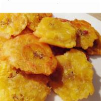 Fried Plantain · Fried green plantain.