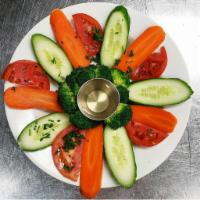 Fresh Vegetables Salad · Rice vinaigrette, broccoli, carrots, cucumber and tomato.