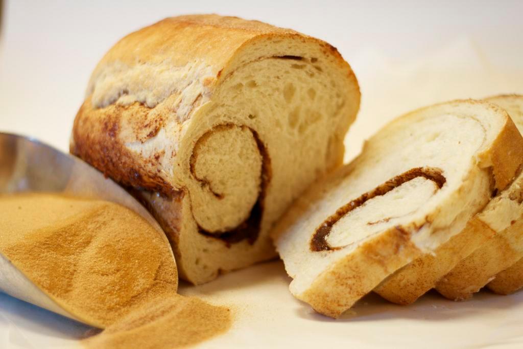 Cinnamon Swirl Bread - Daily · Take our Grandma’s White dough, fill it with a brown sugar and cinnamon mixture and roll it into a loaf of bread. When sliced, there is a beautiful swirl of sweetness inside. Slice it, batter it and make delicious french toast with it!