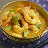71. Goan Shrimp Curry · Cooked sauteed onion, lime juice, spices and coconut milk.