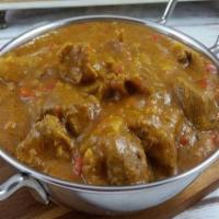 55. Rogan Josh · Tender pieces of meat cooked with green cardamon, ginger and yougurt.