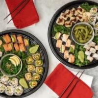 Sushi for 4 Family Meal · Served with 4 Benihana salads. Your choice of 2 Appetizers and 8 Sushi rolls.