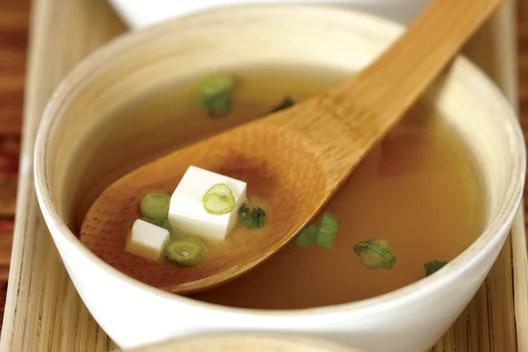 Miso Soup · A delicious blend of miso, green onion and tofu.