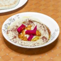 Hummus · Puree of chickpeas with tahini and lemon.