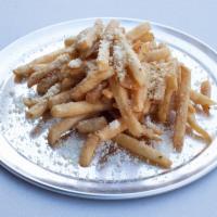 Parmesan Garlic Fries · Parmesan cheese & Fresh garlic butter tossed French Fries