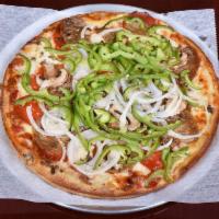 Special  · Sausage, pepperoni, hamburger, mushrooms, onions and green peppers.