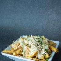 Cheese Fries · Melted MIx of Mozzarella, American, cheddar cheese, and emoji aioli.