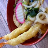 Shrimp Tempura Udon · 2 pieces of shrimp tempura.