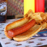 Hot Dog · Just plain and simple hot dog on a bun. Remember that condiments come on the side, so you wi...