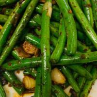 Dry Cooked String Beans Dinner · Bean curd made from soybeans. Hot and spicy.