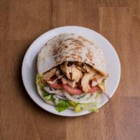 Chicken Gyro Sandwich · Includes lettuce, tomato, onions and sauce.