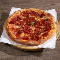 Joe's Favorite Pizza · Our awesome pizza loaded with pepperoni, bacon and mozzarella.