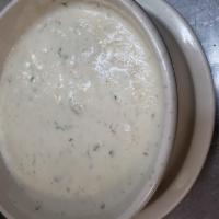 Clam Chowder · 16 oz. bowl. With garlic bread.