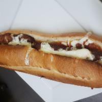 Veal Parmigiana Baked Sub · With mozzarella and sauce.