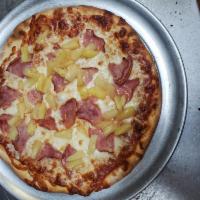 The Hawaiian Pizza · Mozzarella cheese, Canadian bacon and pineapple.