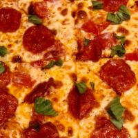 Pepperoni Pizza · Fresh tomato sauce, mozzarella cheese and pepperoni. Individual size.