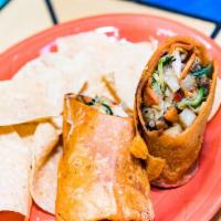 Chipotle and Potato Burrito · Sauteed veggies and potatoes, Jack cheese, cilantro and smoky chipotle-mayo sauce wrapped in...