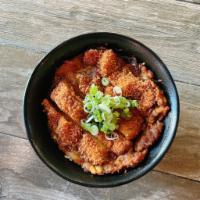 Chicken Katsu Don (Rice Bowl) · Fried Chicken Katsu served over rice and topped with egg and our sweet house sauce