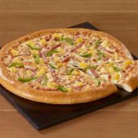 Medium Hawaiian Chicken Pizza · Grilled chicken, ham, pineapple and green bell peppers.