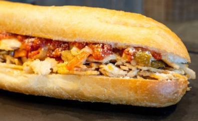 Grilled Chicken Parm Sub · Chicken Parm the Cap's way. Grilled chicken with onions, mushrooms, sweet peppers, provolone cheese and topped with marinara and Romano cheese. 