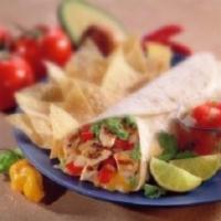 Original Gourmet Burrito · Chicken, steak or carnitas, guacamole, fresh salsa and jack and cheddar cheeses wrapped in a...