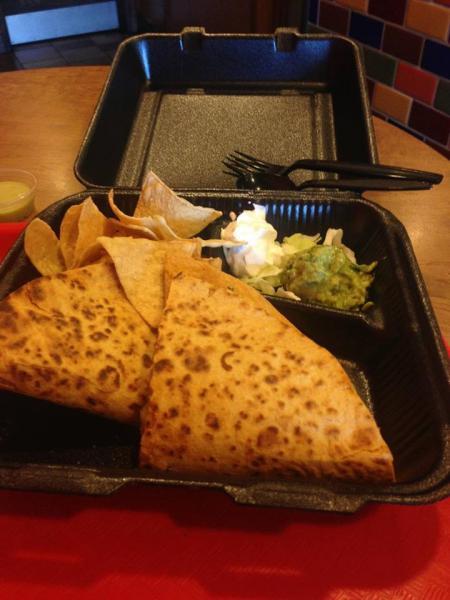 Classic Quesadilla · Large grilled flour tortilla filled with jack and cheddar cheeses. Served with salsa, fresh guacamole and sour cream. 