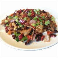 Kung Pao Chicken · Chicken, Chili, Green Onions, & Soy Sauce at Medium Spice)