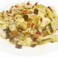 Chili Cabbage · Cabbage with Chili Sauce , Vinegar, & Soy Sauce (Medium Spice)