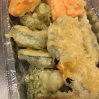 Vegetable Tempura · Lightly battered and deep-fried seafood with vegetables
