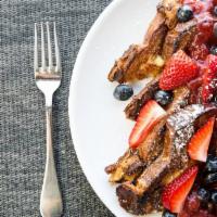 Berry French Toast · Brioche bread, berry compote, Vermont maple syrup