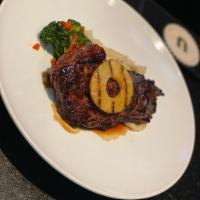 Grilled NY Strip · Served Over Roasted Potatoes