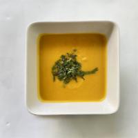 Butternut Squash Soup · Vegetarian and low-fat. Served with a hint of ginger.