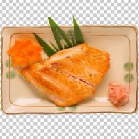 Salmon Shioyaki Entree · Broiled salmon served with light salt served and a side of white rice.