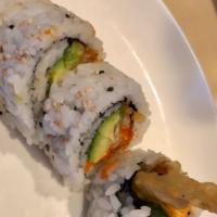 4 Pieces Shrimp Tempura Roll · Shrimp tempura, avocado, spicy mayo and masago