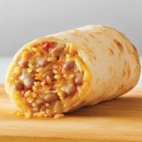 Bean & Cheese · Flour tortilla, black or pinto beans, Spanish rice, triple cheese